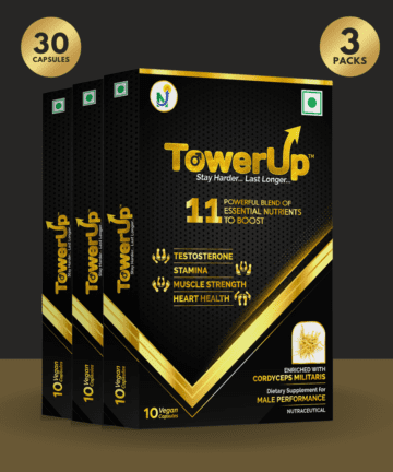 TowerUp - Male Performance Supplement Pills - Powered with 11 Essential Ingredients - Pack of 3